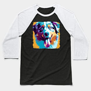 Australian Shepherd Pop Art - Dog Lover Gifts Baseball T-Shirt